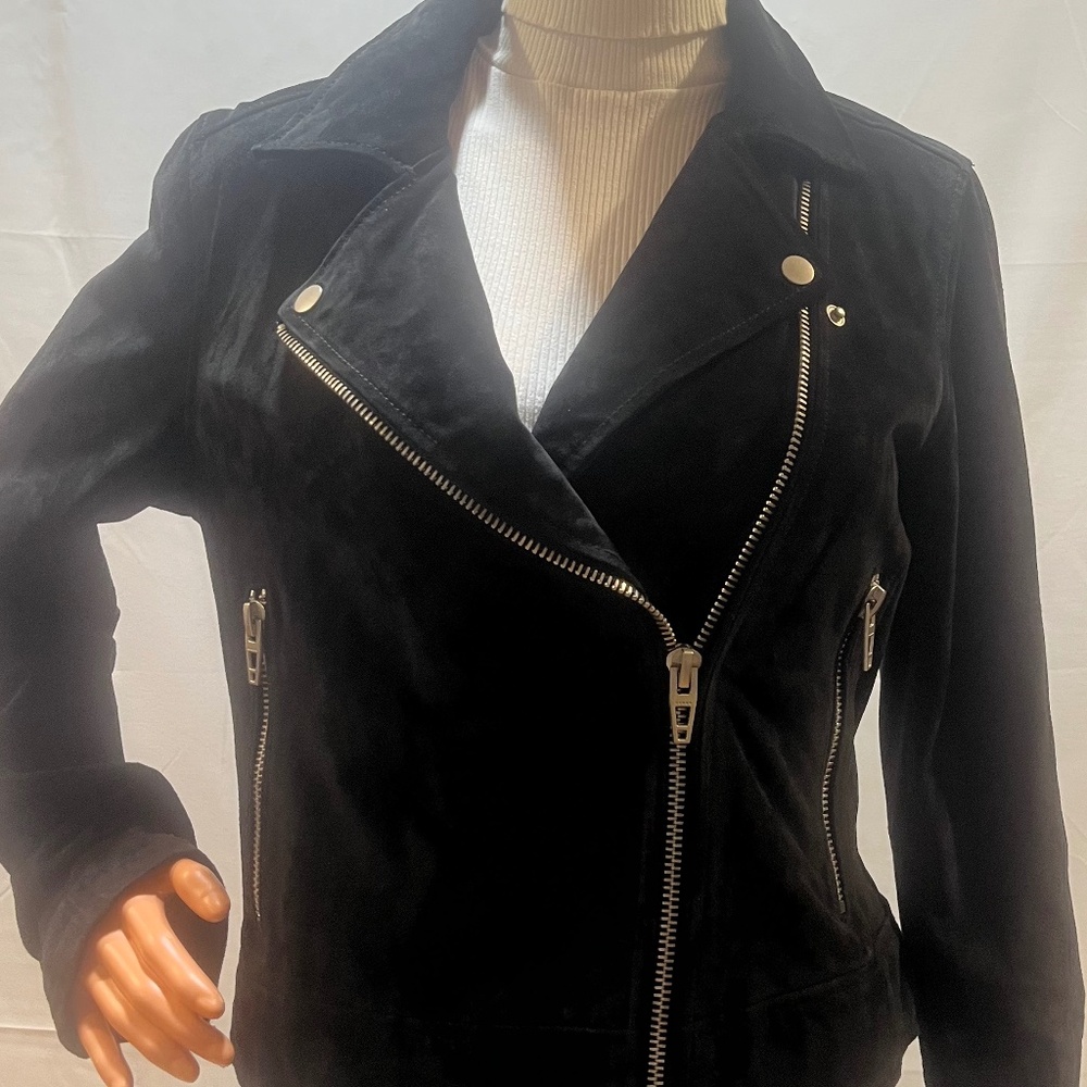 Blank NYC black suede biker jacket